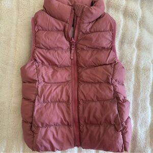 Uniqlo Girls Pink Quilted Puffer Vest